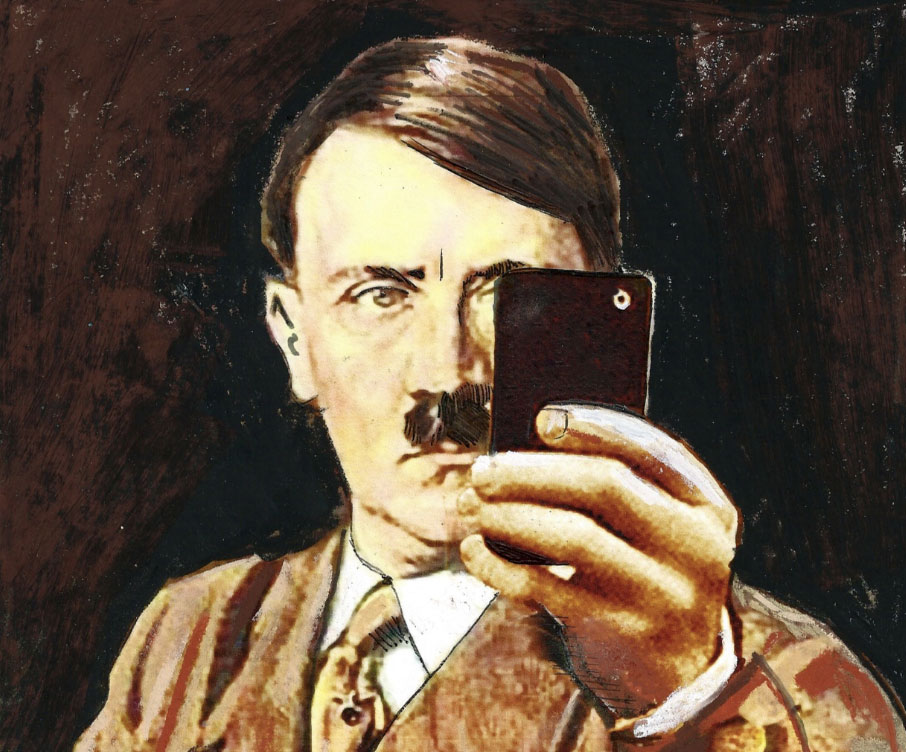 Hitler a szoba falán.